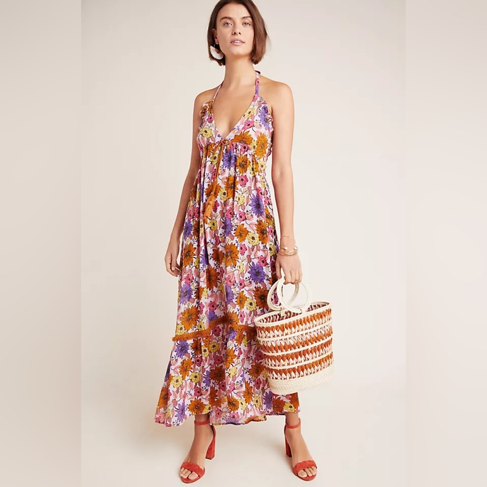 NWT Anthropologie Raga Naomi Halter Maxi Dress